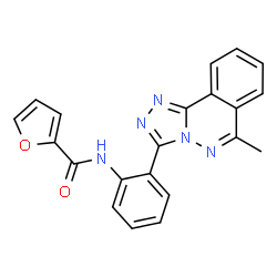 ChemSpider 2D Image | N-[2-(6-Methyl[1,2,4]triazolo[3,4-a]phthalazin-3-yl)phenyl]-2-furamide | C21H15N5O2