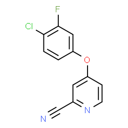 ChemSpider 2D Image | 4-(4-Chloro-3-fluorophenoxy)-2-pyridinecarbonitrile | C12H6ClFN2O