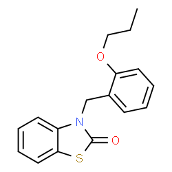 ChemSpider 2D Image | 3-(2-Propoxybenzyl)-1,3-benzothiazol-2(3H)-one | C17H17NO2S