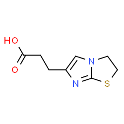 ChemSpider 2D Image | 3-(2,3-Dihydroimidazo[2,1-b][1,3]thiazol-6-yl)propanoic acid | C8H10N2O2S