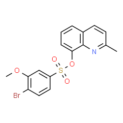 ChemSpider 2D Image | 2-Methyl-8-quinolinyl 4-bromo-3-methoxybenzenesulfonate | C17H14BrNO4S