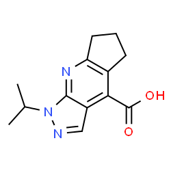 ChemSpider 2D Image | 1-Isopropyl-1,5,6,7-tetrahydrocyclopenta[b]pyrazolo[4,3-e]pyridine-4-carboxylic acid | C13H15N3O2