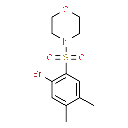 ChemSpider 2D Image | 4-[(2-Bromo-4,5-dimethylphenyl)sulfonyl]morpholine | C12H16BrNO3S