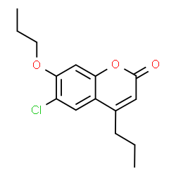 ChemSpider 2D Image | 6-Chloro-7-propoxy-4-propyl-2H-chromen-2-one | C15H17ClO3