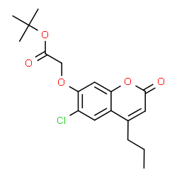 ChemSpider 2D Image | tert-Butyl [(6-chloro-2-oxo-4-propyl-2H-chromen-7-yl)oxy]acetate | C18H21ClO5