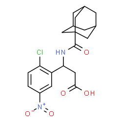 ChemSpider 2D Image | 3-[(Adamantan-1-ylcarbonyl)amino]-3-(2-chloro-5-nitrophenyl)propanoic acid | C20H23ClN2O5