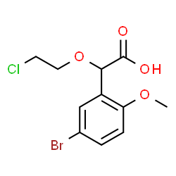ChemSpider 2D Image | (5-Bromo-2-methoxyphenyl)(2-chloroethoxy)acetic acid | C11H12BrClO4