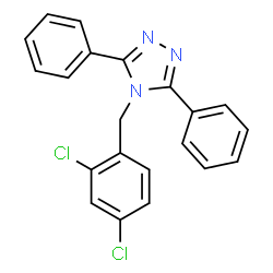 ChemSpider 2D Image | 4-(2,4-Dichlorobenzyl)-3,5-diphenyl-4H-1,2,4-triazole | C21H15Cl2N3