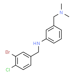 ChemSpider 2D Image | N-(3-Bromo-4-chlorobenzyl)-3-[(dimethylamino)methyl]aniline | C16H18BrClN2