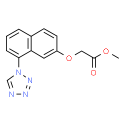 ChemSpider 2D Image | Methyl {[8-(1H-tetrazol-1-yl)-2-naphthyl]oxy}acetate | C14H12N4O3