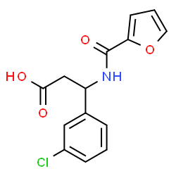 ChemSpider 2D Image | 3-(3-Chlorophenyl)-3-(2-furoylamino)propanoic acid | C14H12ClNO4