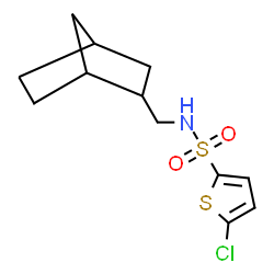 ChemSpider 2D Image | N-(Bicyclo[2.2.1]hept-2-ylmethyl)-5-chloro-2-thiophenesulfonamide | C12H16ClNO2S2