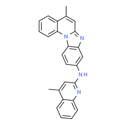 ChemSpider 2D Image | 5-Methyl-N-(4-methyl-2-quinolinyl)benzimidazo[1,2-a]quinolin-9-amine | C26H20N4