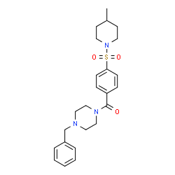 ChemSpider 2D Image | (4-Benzyl-1-piperazinyl){4-[(4-methyl-1-piperidinyl)sulfonyl]phenyl}methanone | C24H31N3O3S