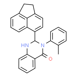 ChemSpider 2D Image | 2-(1,2-Dihydro-5-acenaphthylenyl)-3-(2-methylphenyl)-2,3-dihydro-4(1H)-quinazolinone | C27H22N2O