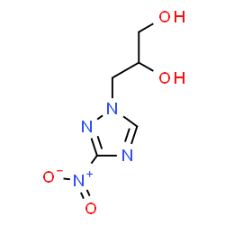 ChemSpider 2D Image | 3-(3-Nitro-1H-1,2,4-triazol-1-yl)-1,2-propanediol | C5H8N4O4