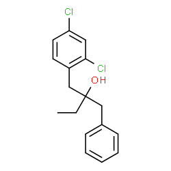 ChemSpider 2D Image | 2-Benzyl-1-(2,4-dichlorophenyl)-2-butanol | C17H18Cl2O