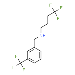 ChemSpider 2D Image | 4,4,4-Trifluoro-N-[3-(trifluoromethyl)benzyl]-1-butanamine | C12H13F6N