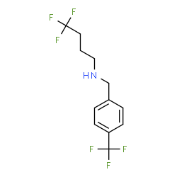 ChemSpider 2D Image | 4,4,4-Trifluoro-N-[4-(trifluoromethyl)benzyl]-1-butanamine | C12H13F6N