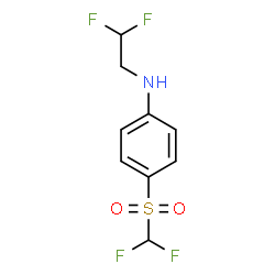 ChemSpider 2D Image | N-(2,2-Difluoroethyl)-4-[(difluoromethyl)sulfonyl]aniline | C9H9F4NO2S