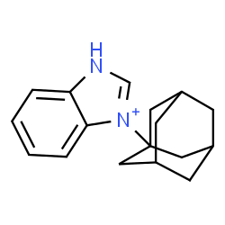 ChemSpider 2D Image | 3-(Adamantan-1-yl)-1H-benzimidazol-3-ium | C17H21N2