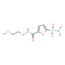 ChemSpider 2D Image | 5-(Dimethylsulfamoyl)-N-(2-methoxyethoxy)-2-furamide | C10H16N2O6S