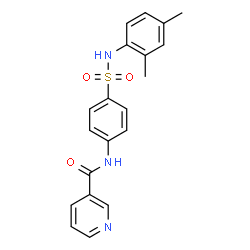 ChemSpider 2D Image | N-{4-[(2,4-Dimethylphenyl)sulfamoyl]phenyl}nicotinamide | C20H19N3O3S