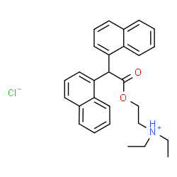 ChemSpider 2D Image | 2-[2,2-Di(1-naphthyl)acetoxy]-N,N-diethylethanaminium chloride | C28H30ClNO2
