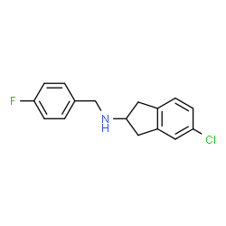 ChemSpider 2D Image | 5-Chloro-N-(4-fluorobenzyl)-2-indanamine | C16H15ClFN