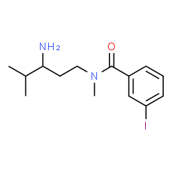ChemSpider 2D Image | N-(3-Amino-4-methylpentyl)-3-iodo-N-methylbenzamide | C14H21IN2O