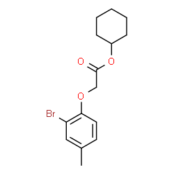 ChemSpider 2D Image | Cyclohexyl (2-bromo-4-methylphenoxy)acetate | C15H19BrO3