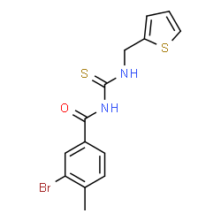 ChemSpider 2D Image | 3-Bromo-4-methyl-N-[(2-thienylmethyl)carbamothioyl]benzamide | C14H13BrN2OS2
