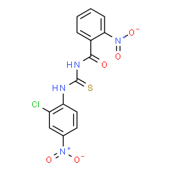 ChemSpider 2D Image | N-[(2-Chloro-4-nitrophenyl)carbamothioyl]-2-nitrobenzamide | C14H9ClN4O5S
