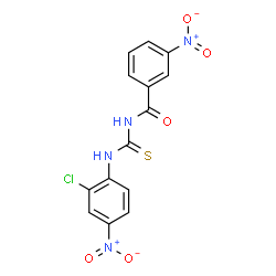 ChemSpider 2D Image | N-[(2-Chloro-4-nitrophenyl)carbamothioyl]-3-nitrobenzamide | C14H9ClN4O5S