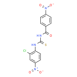 ChemSpider 2D Image | N-[(2-Chloro-4-nitrophenyl)carbamothioyl]-4-nitrobenzamide | C14H9ClN4O5S