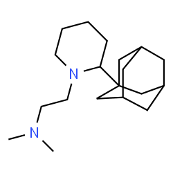 ChemSpider 2D Image | 2-[2-(Adamantan-1-yl)-1-piperidinyl]-N,N-dimethylethanamine | C19H34N2