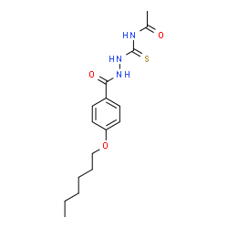 ChemSpider 2D Image | N-({2-[4-(Hexyloxy)benzoyl]hydrazino}carbonothioyl)acetamide | C16H23N3O3S