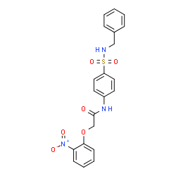 ChemSpider 2D Image | N-[4-(Benzylsulfamoyl)phenyl]-2-(2-nitrophenoxy)acetamide | C21H19N3O6S