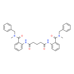 ChemSpider 2D Image | N,N'-Bis{2-[benzyl(methyl)carbamoyl]phenyl}pentanediamide | C35H36N4O4