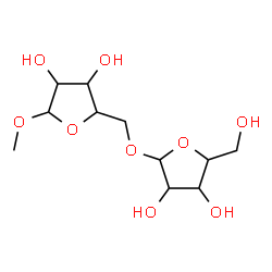 ChemSpider 2D Image | Methyl 5-O-pentofuranosylpentofuranoside | C11H20O9