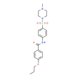 ChemSpider 2D Image | N-{4-[(4-Methyl-1-piperazinyl)sulfonyl]phenyl}-4-propoxybenzamide | C21H27N3O4S
