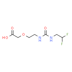 ChemSpider 2D Image | (2-{[(2,2-Difluoroethyl)carbamoyl]amino}ethoxy)acetic acid | C7H12F2N2O4