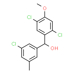 ChemSpider 2D Image | (3-Chloro-5-methylphenyl)(2,5-dichloro-4-methoxyphenyl)methanol | C15H13Cl3O2