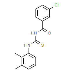 ChemSpider 2D Image | 3-Chloro-N-[(2,3-dimethylphenyl)carbamothioyl]benzamide | C16H15ClN2OS