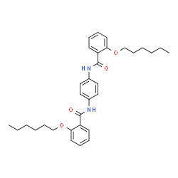 ChemSpider 2D Image | N,N'-1,4-Phenylenebis[2-(hexyloxy)benzamide] | C32H40N2O4
