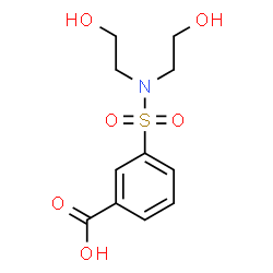 ChemSpider 2D Image | 3-[Bis(2-hydroxyethyl)sulfamoyl]benzoic acid | C11H15NO6S