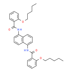 ChemSpider 2D Image | N,N'-1,5-Naphthalenediylbis[2-(pentyloxy)benzamide] | C34H38N2O4