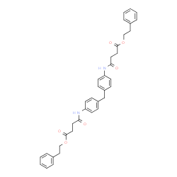 ChemSpider 2D Image | Bis(2-phenylethyl) 4,4'-[methylenebis(4,1-phenyleneimino)]bis(4-oxobutanoate) | C37H38N2O6