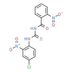 ChemSpider 2D Image | N-[(4-Chloro-2-nitrophenyl)carbamothioyl]-2-nitrobenzamide | C14H9ClN4O5S