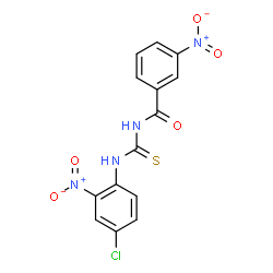 ChemSpider 2D Image | N-[(4-Chloro-2-nitrophenyl)carbamothioyl]-3-nitrobenzamide | C14H9ClN4O5S